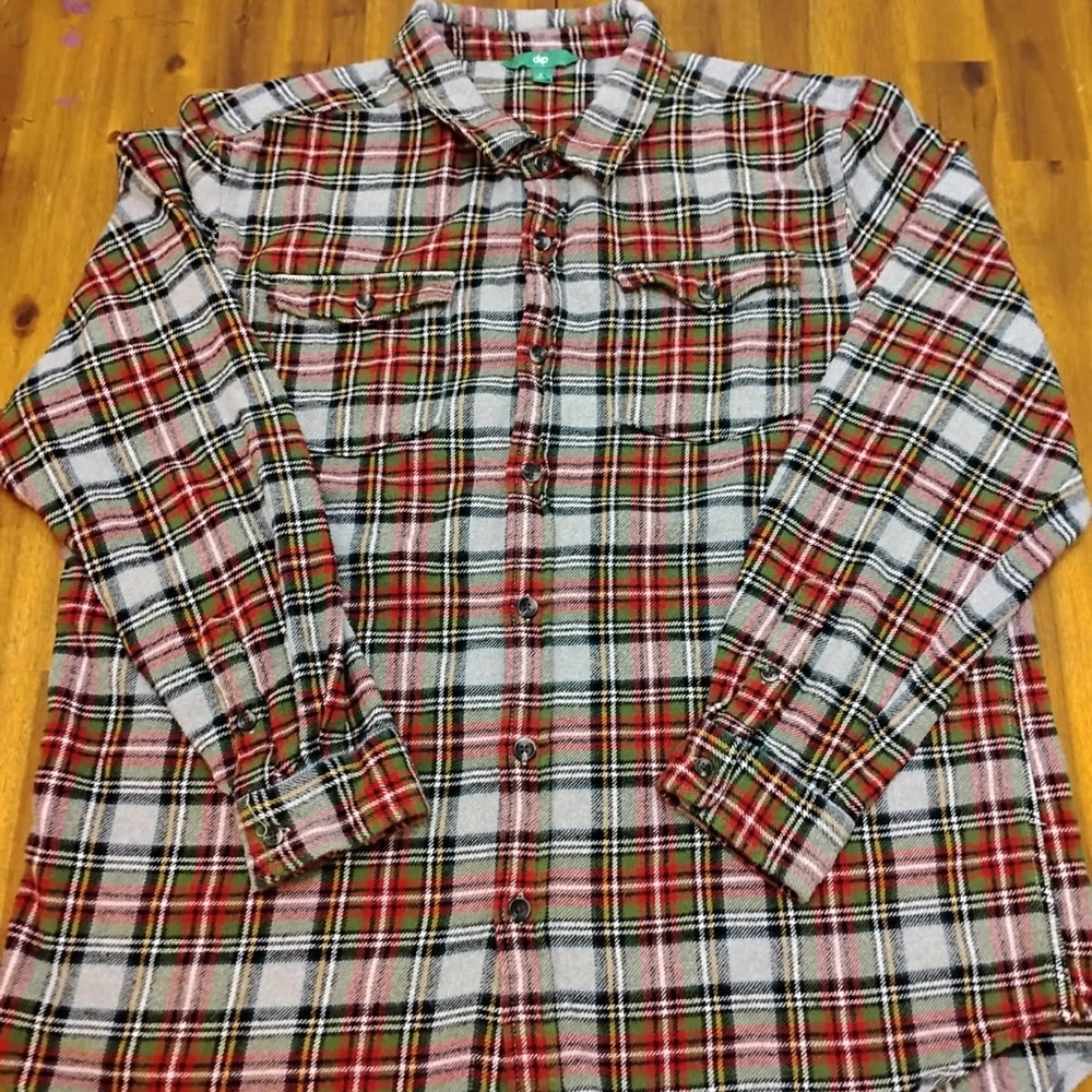 dip Men's Multicolor Plaid Button Down Shirt size Xl